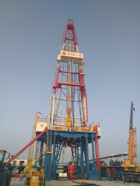 बोहाई ड्रिलिंग की BHDC-40 ड्रिलिंग रिग स्थापना पूरी हो गई