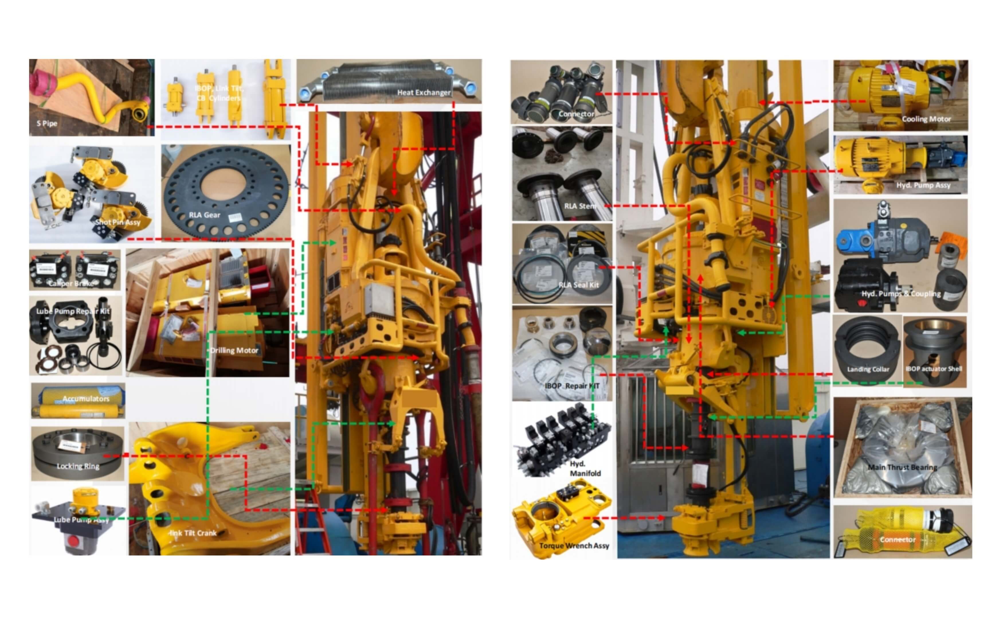 नवंबर वार्को 4एस टॉप ड्राइव पार्ट्स की सूची